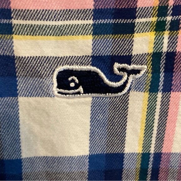 Vineyard Vines Men's Blue and Pink Plaid Shirt - Picture 3 of 9